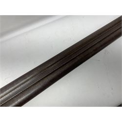 SHOTGUN CERTIFICATE REQUIRED - 19th century John Adams of London 12-bore double barrel side-by-side hammer gun with screw under-lever opening, 76cm (30