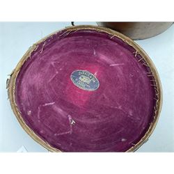 Bowler hat in leather hat box W36cm