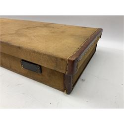 Canvas and leather bound shotgun case, up to 30.5” barrels