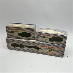 Dinky - Thornycroft Mighty Antar Tank Transporter No.660, boxed with internal packaging; Centurion Tank No.651; and 10-Ton Army Lorry No.622, all boxed (3)