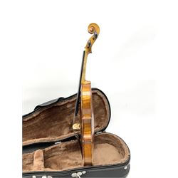 Maidstone three-quarter violin with 34cm two-piece maple back and ribs and spruce top, labelled 'The Maidstone John G. Murdoch & Co Ltd London', 55cm overall; in lined carrying case