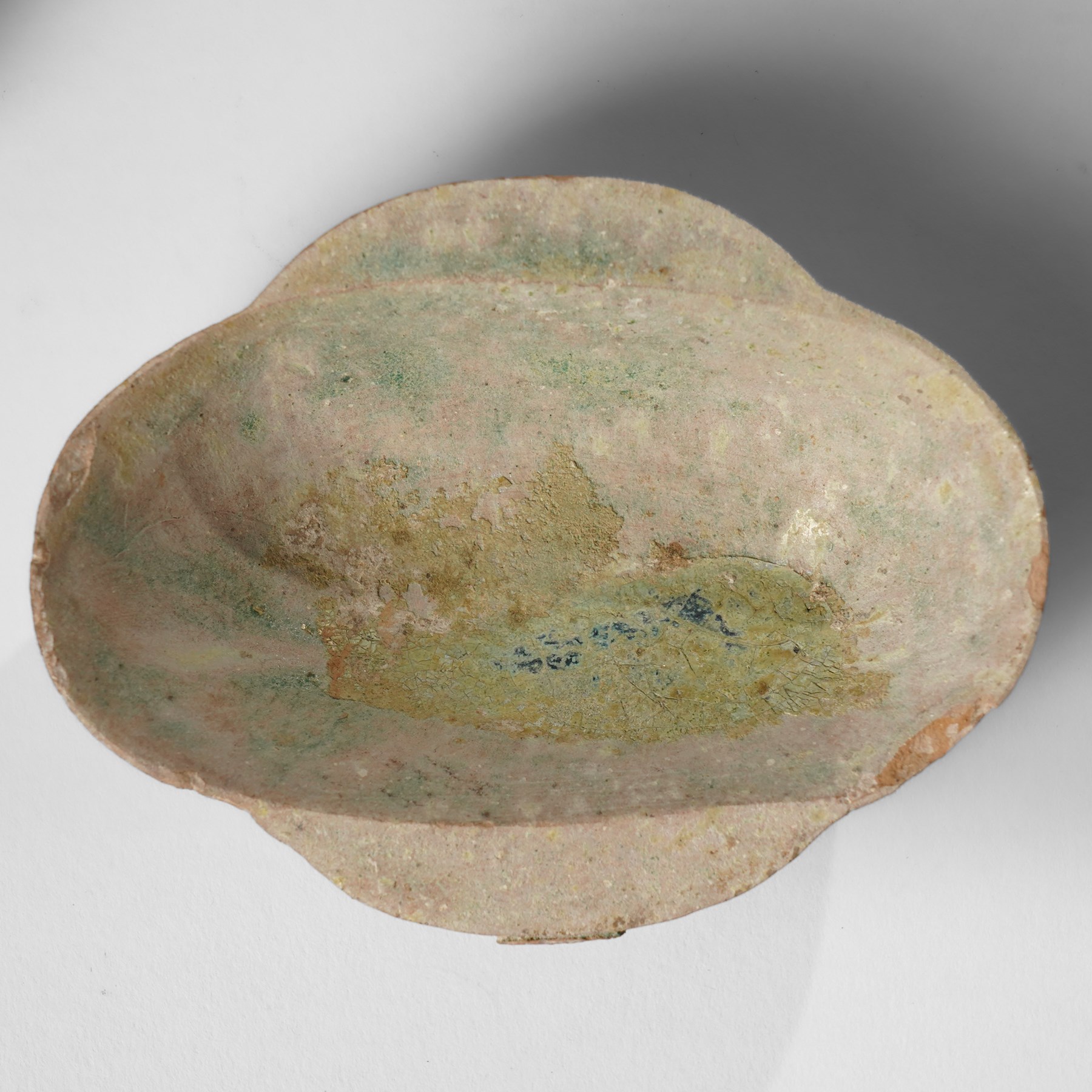 Five small Chinese terracotta 'ear' shaped wine cups, probably Western Han Dynasty (5)