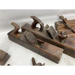 Large collection of woodworking planes, to include examples by marsden brothers 