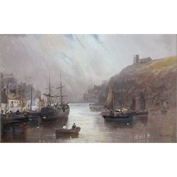 Walter Linsley Meegan (British c1860-1944): Whitby, oil on board signed 25cm x 40cm