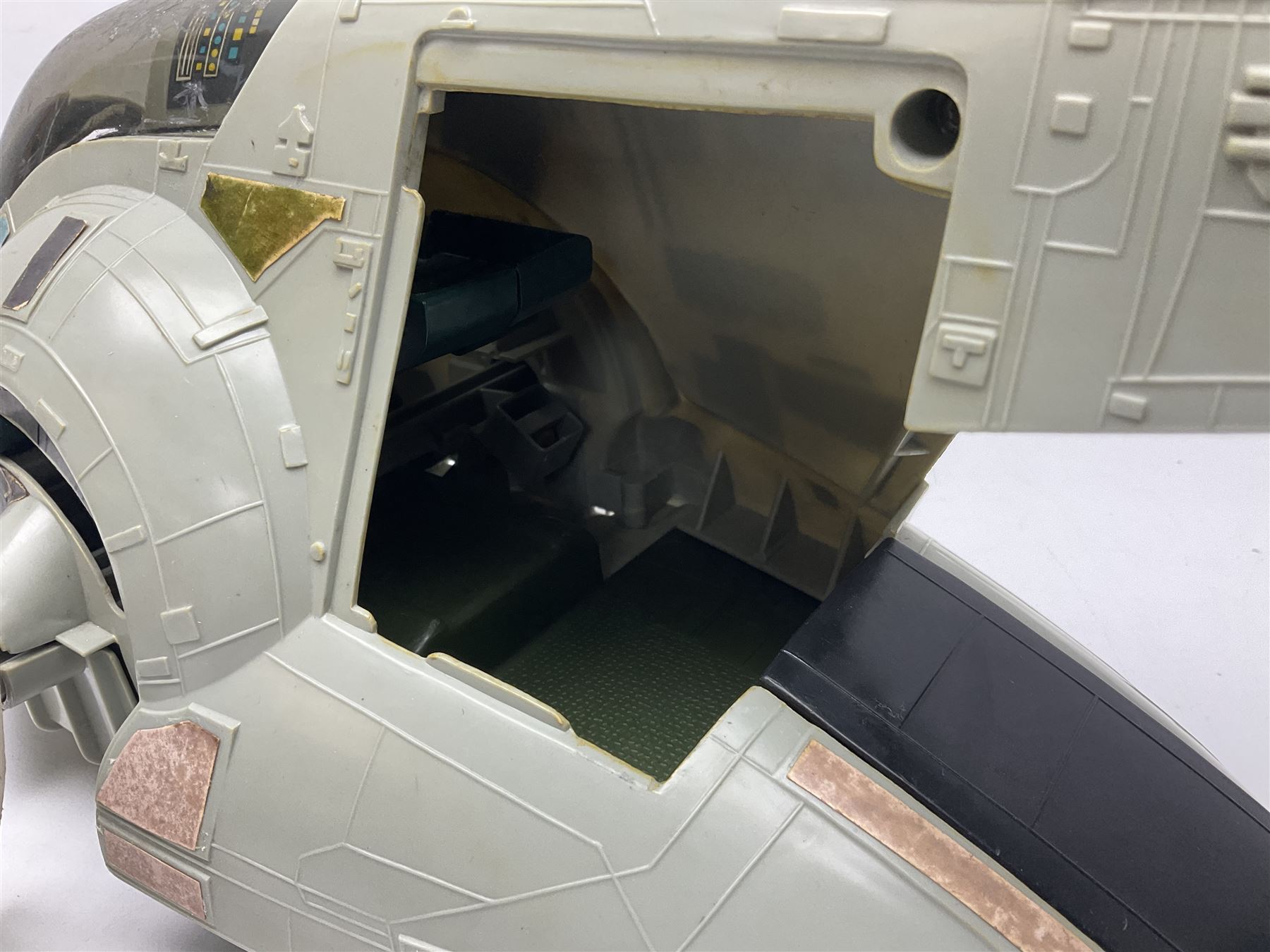 Star Wars - three space vehicles comprising B-Wing fighter and large Millenium Falcon space ship; both with instructions; and Boba Fett Slave 1; all unboxed (3)