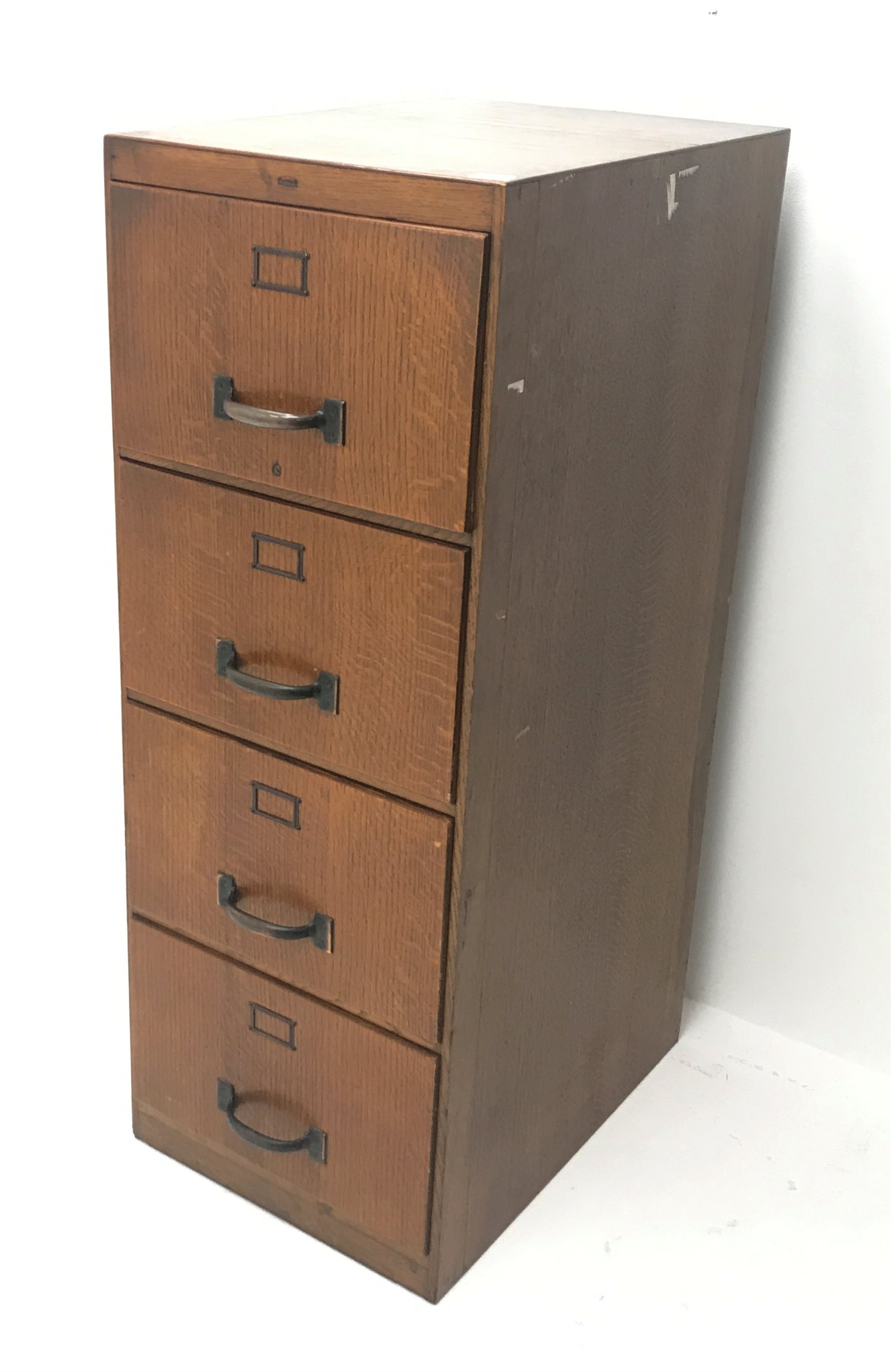 Abbess Vintage Oak Filing Cabinet Four Drawers W49cm H130cm D66cm The Furnishings Sale Furniture Interiors