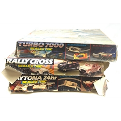 Scalextric - three part sets: Turbo 7000, Rally Cross and Daytona 24hr, all boxed