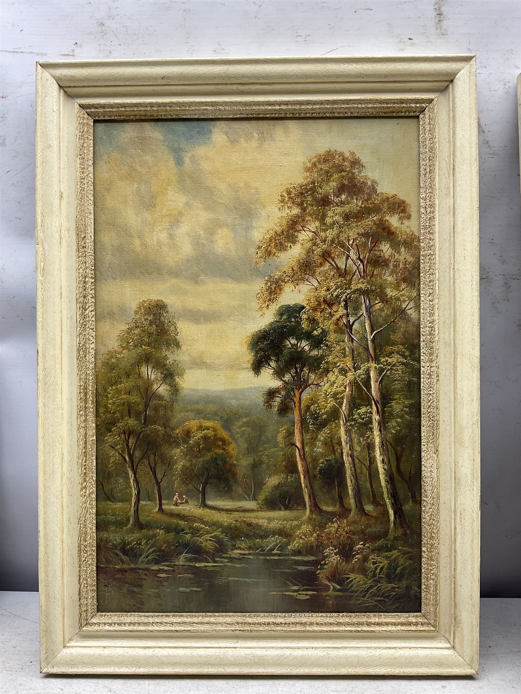 Sidney Yates Johnson (British fl.1890-1926): 'Lynmouth - Devon' Landscapes, pair oils on canvas signed with monogram, titled verso 45cm x 26cm (2)