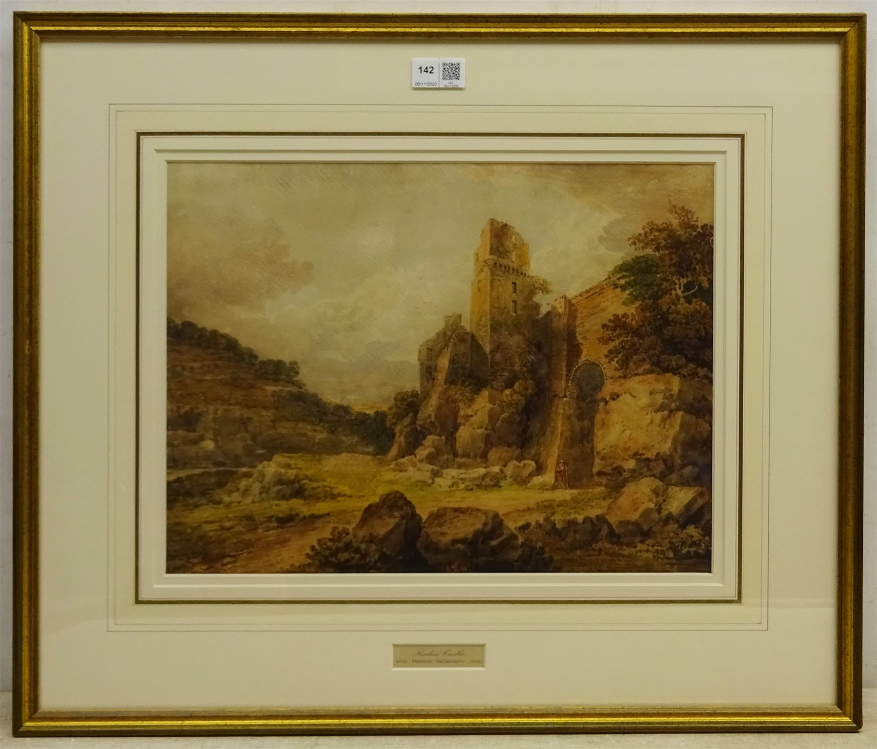 Francis Nicholson (British 17531844) 'Roslin Castle' near Edinburgh, watercolour unsigned 29