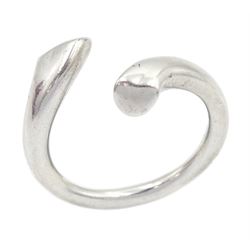 Silver devoted hearts ring by Regitze Overgaard for Georg Jensen, No 262, boxed