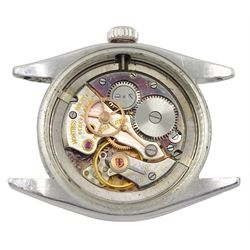 Rolex Oyster Precision gentleman's stainless steel manual wind wristwatch circa 1956, Ref. 6422, serial No. 201093, 17 jewel movement, white dial with silvered baton hour markers