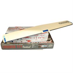 A collection of Remote control airplanes and helicopters; comprising four airplane built models, Walkera WK-2801 Pro transmitter boxed in a flight case, miscellaneous small RC helicopter parts and transmitters 