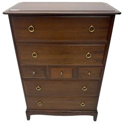 Stag Minstrel - chest fitted with three short between four long drawers
