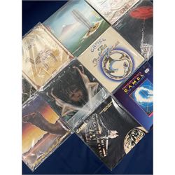 Camel vinyl LPs including 'Moonmadness', 'Mirage', 'Rain Dances', 'I Can See Your House From Here', 'Breathless', 'Nude' etc (10)