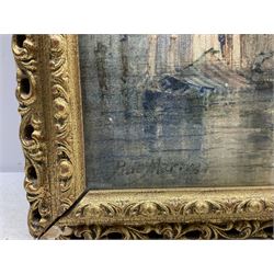 Paul Marny (French/British 1829-1914): Rialto Bridge Venice, watercolour heightened in white signed 49cm x 90cm