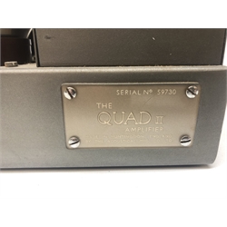  The Quad II Amplifier Serial no. 59730 and another Serial no. 30746, missing one valve (untested)  