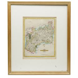 Topographical Interest - a collection of eight 18th century and later engraved and lithographic maps including two strip road maps (Bristol to York and Bristol), county maps of Gloucestershire (2), Westmoreland, Northumberland and Middlesex, together with a map of France max 28cm x 22cm (8)