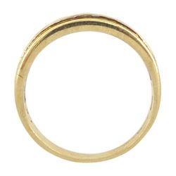 9ct gold channel set round brilliant cut diamond half eternity ring, hallmarked