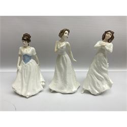 Large collection of Royal Doulton figures, including Ninette HN4717, Sara HN4720, Georgia HN5188, Joy HN3875 etc 