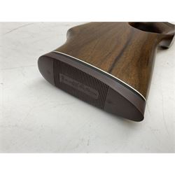 Weihrauch HW100 .22 calibre PCP repeating air rifle; walnut thumbhole stock with textured pistol-grip; Nikko Stirling Silver Crown 3-9x40 telescopic sight; integral sound moderator; No.1901181 L99cm overall; in gun sling; with Logun Combi-Pump and quantity of pellets