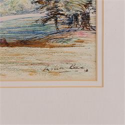 Russell Sidney Reeve (British 1895-1970): Cows in a Field, watercolour, ink and crayon signed and dated '32, 26cm x 36cm 