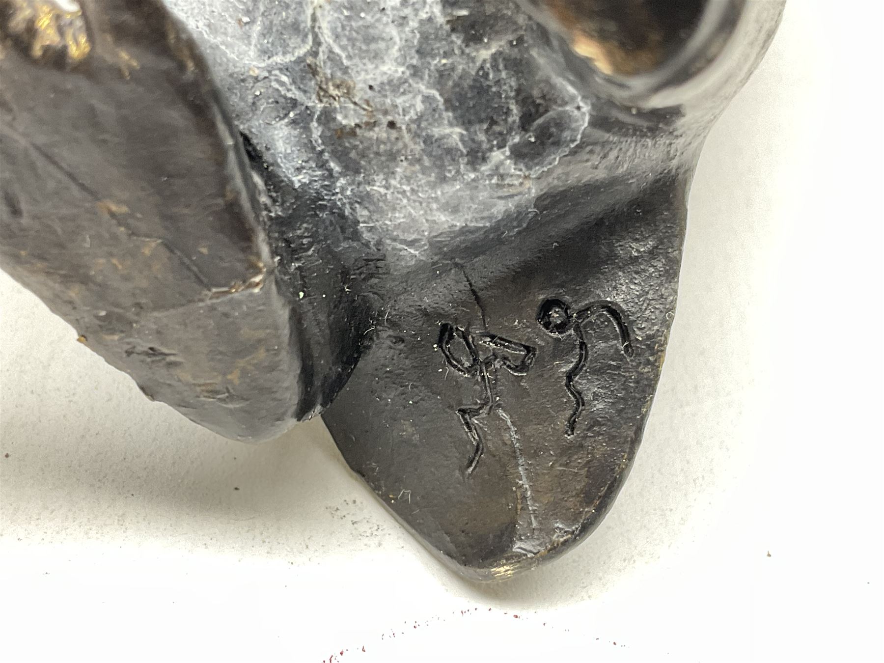 Steve Boss (British 1970-); Bronze figure group of a family of Emperor penguins, entitled Waddle, all with artists monogram beneath, tallest H12cm