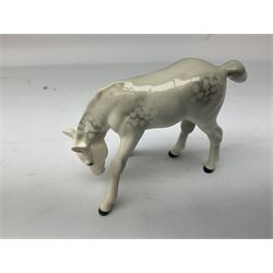 Collection of Beswick horses, including grey horse no.701, palomino foal no 836, grey stocky jogging mare no.855 etc, together two Royal Doulton horses, (8)