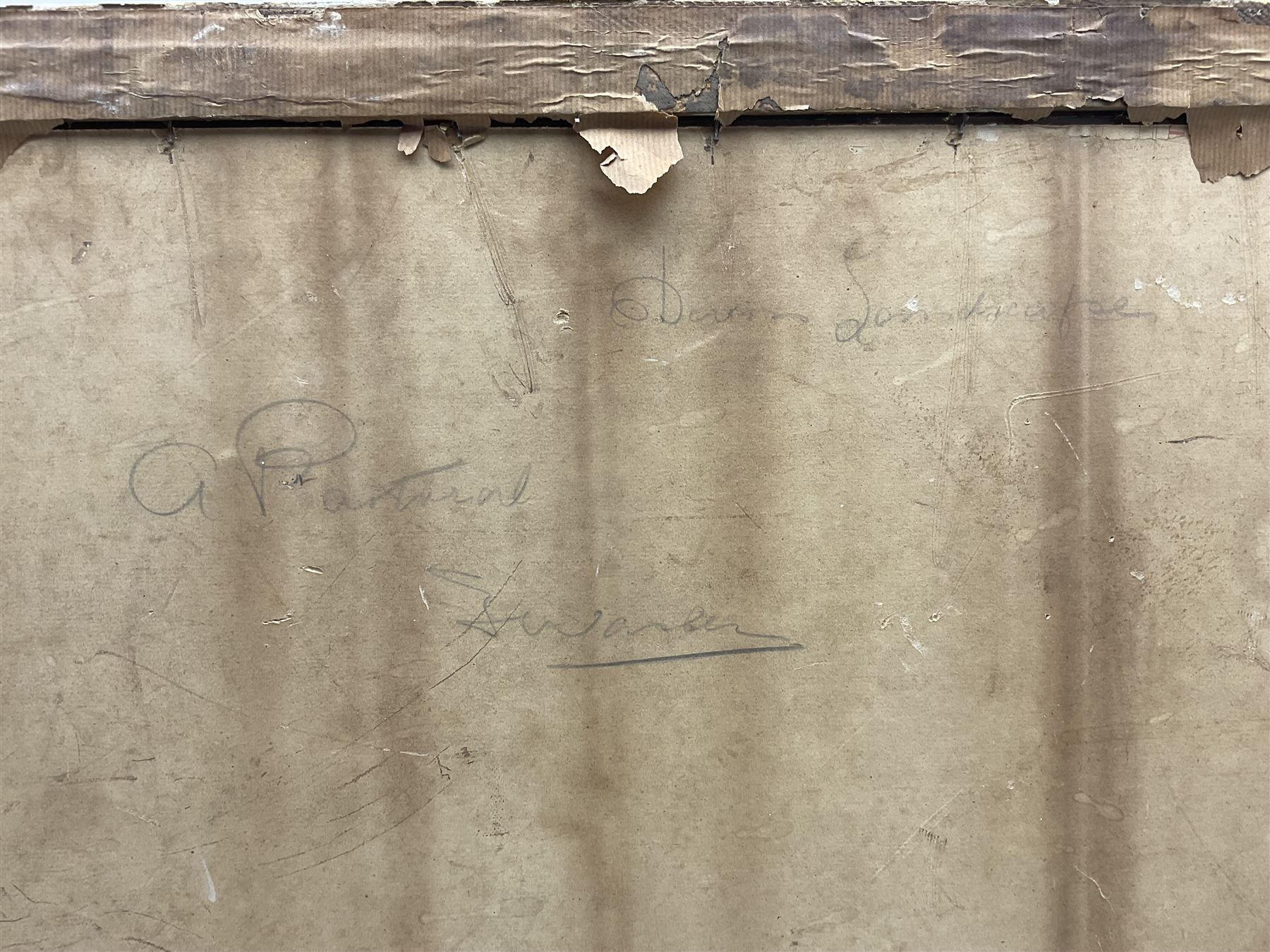 Stephen Frank Wasley (British 1848-1934): Herding Cattle, watercolour heightened in white signed 74cm x 52cm