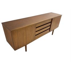 Vanson - mid-to late 20th century teak sideboard, fitted with four drawers and two cupboards