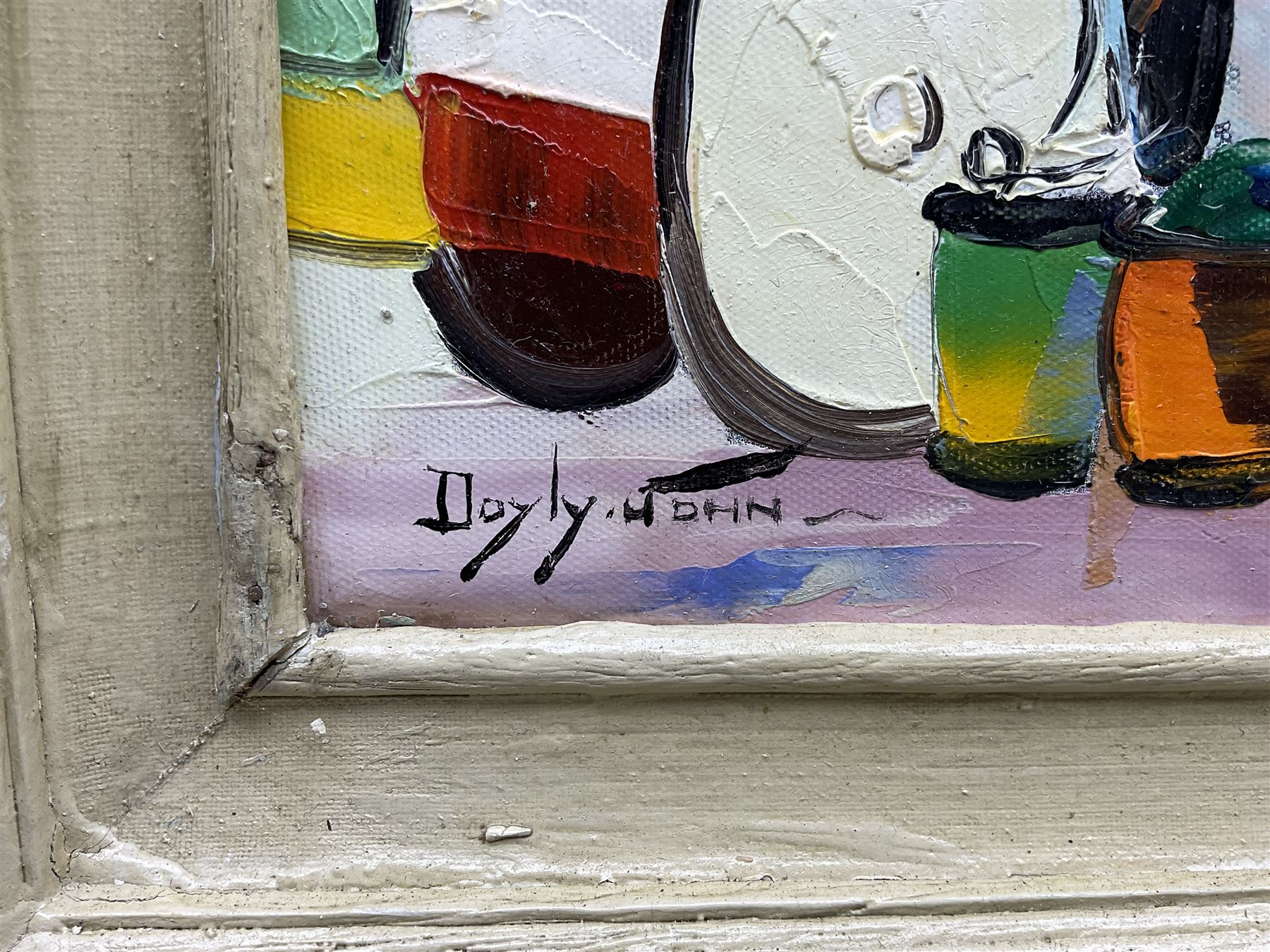 Cecil Rochfort D'oyly John (British 1906-1993): 'St Tropez - South of France', oil on board signed, titled verso 40cm x 50cm