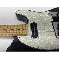 2009 Fender Telecaster electric guitar in black, retro fitted with Charlie Christian copy pick-up, serial no.MZ9546274; L98cm; in Fender soft carrying case