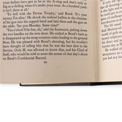 Fleming, Ian - James Bond 'Moonraker' first edition state B, with shoot spelling correction on page 10, original black cloth with silver titles, with orange and yellow flame dust jacket, pub. Jonathan Cape, London 1955