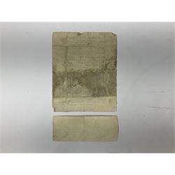 1799 Irish Lottery Ticket for the November 18th lottery signed by A. Higinbotham; together with a hand bill advertising the lottery and the English lottery March 3rd 1800 (2)