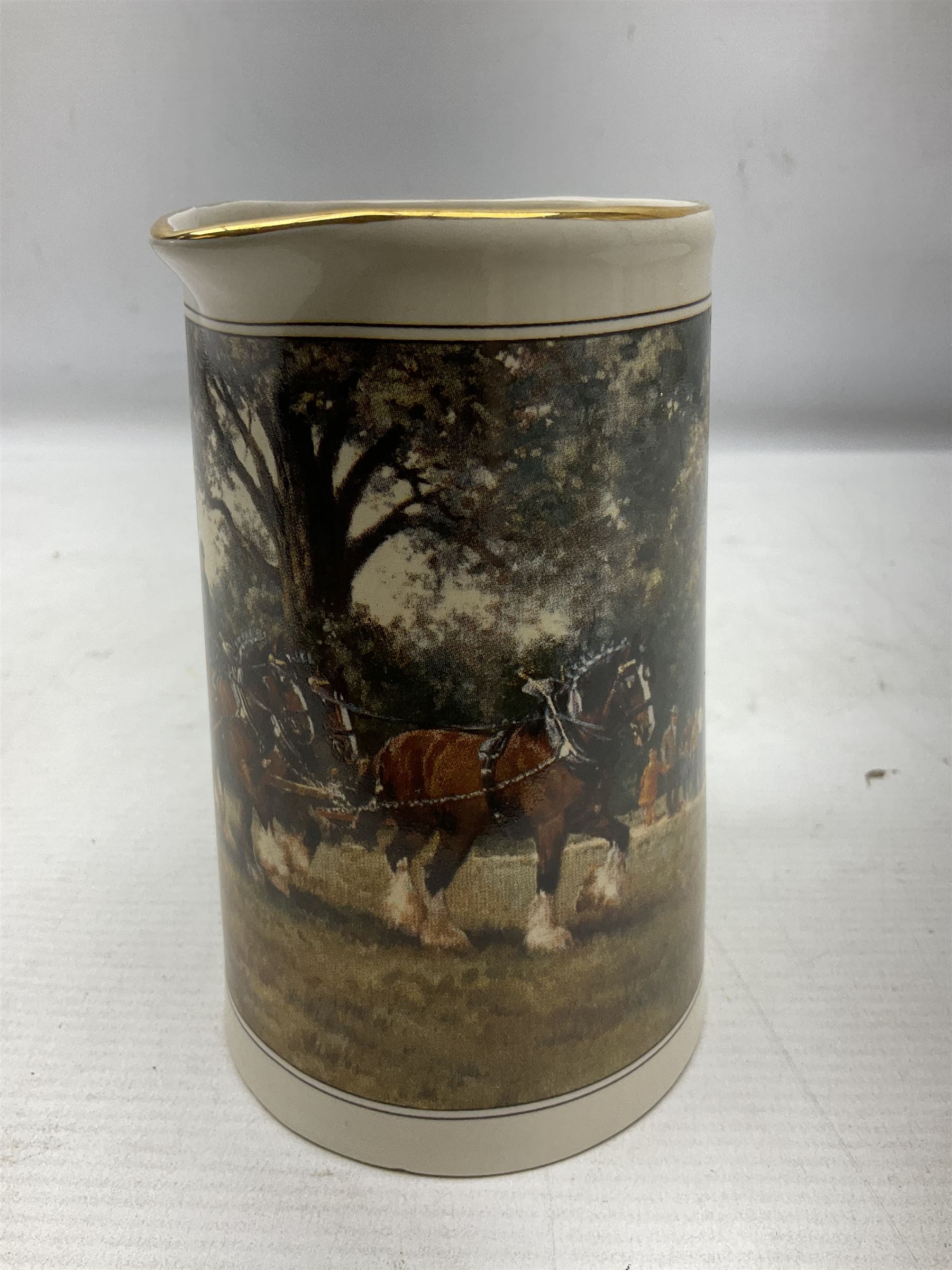 Six whisky water jugs, to include Wade Johnnie Walker, Haig, Black & White, etc