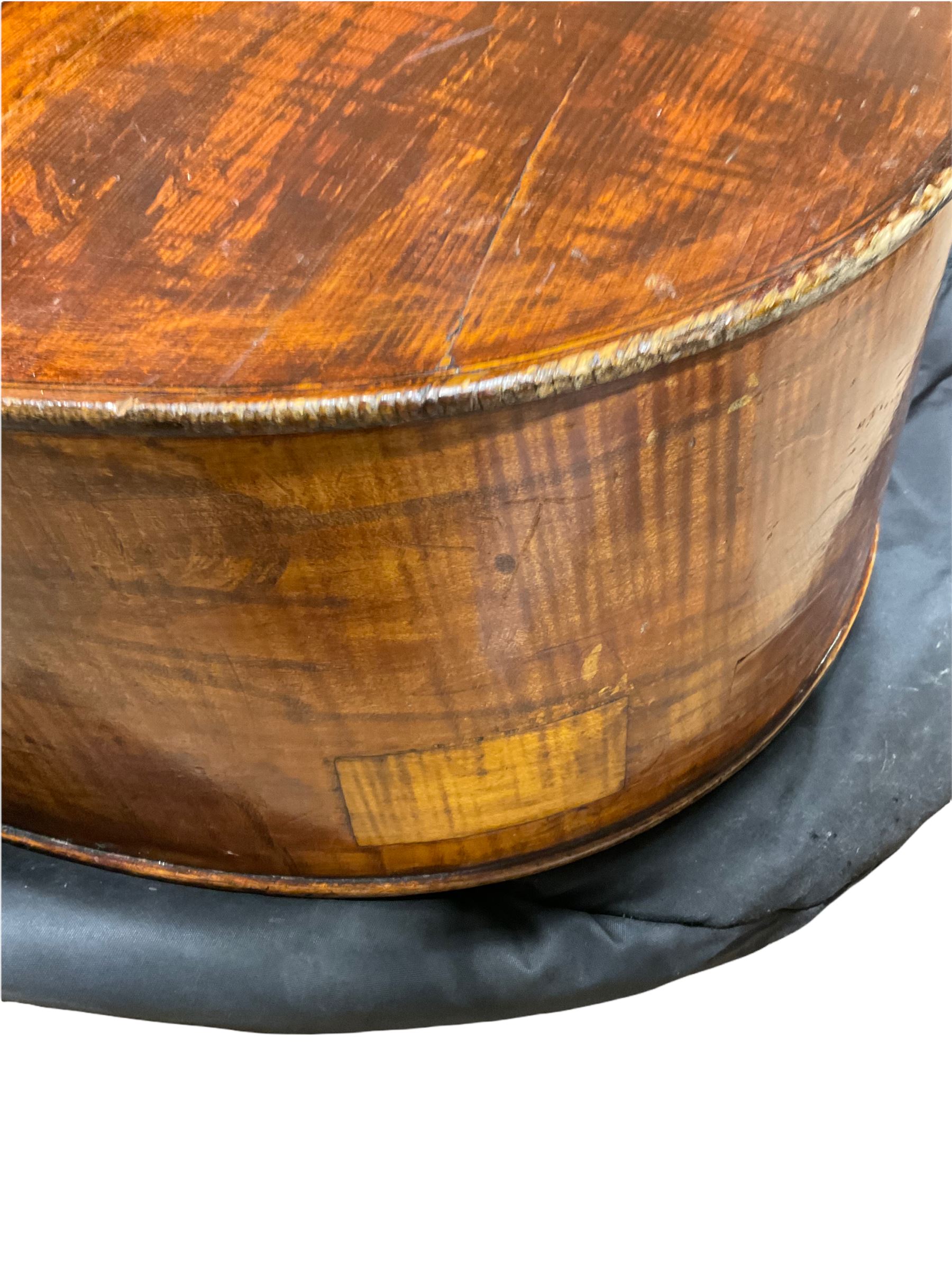 Fine double bass by Albert Volkmann double bass specialist of Schonbach Bohemia c1910, with 110cm (43.25