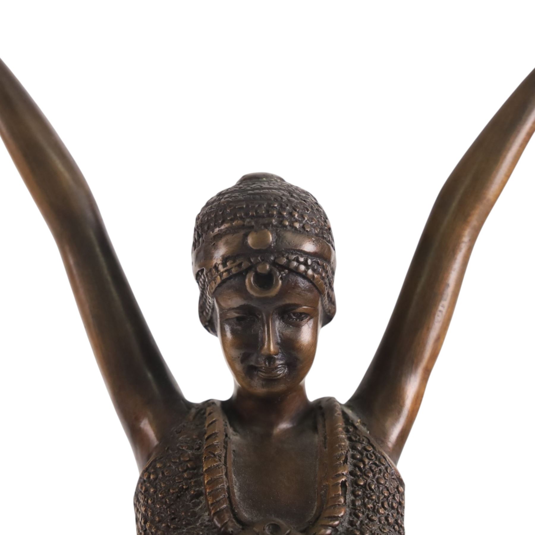 After Chiparus three Art Deco figures modelled dances, H60cm 