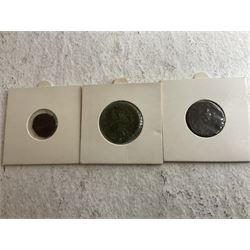 Forty ancient coins, including Severina, Hadrian, Constanius II, Decentius etc, some being period copies 