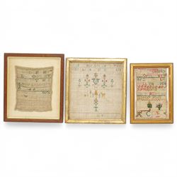 Early 19th century alphabet sampler by Sarah Beetham, with verse 'Sarah Beetham worked thi...