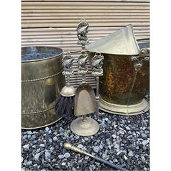 Collection of metal ware - copper coal scuttle, brass coal scuttle etc. - THIS LOT IS TO BE COLLECTED BY APPOINTMENT FROM DUGGLEBY STORAGE, GREAT HILL, EASTFIELD, SCARBOROUGH, YO11 3TX