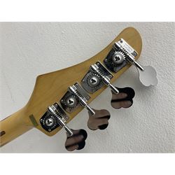 Hohner Professional J Bass F1 four-string fretless electric bass guitar, serial no.C206482 L116cm; in soft carrying case