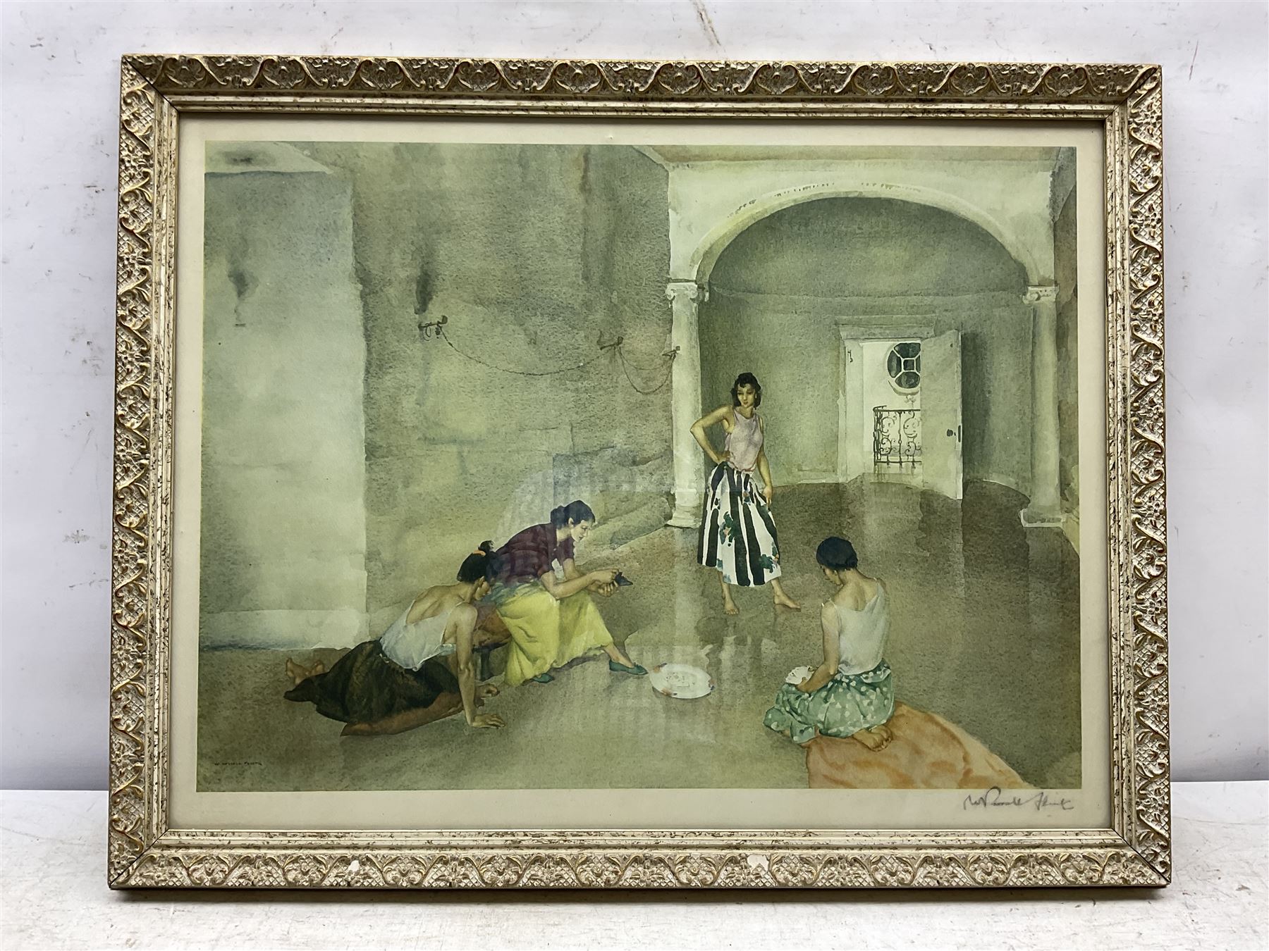 Sir William Russell Flint (Scottish 1880-1969): 'Los Cientos', limited edition print signed in pencil, with Fine Art Trade Guild blindstamp, 41cm x 54cm