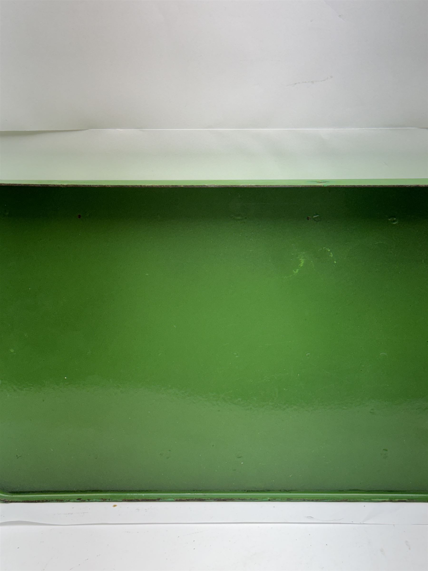 Wills's Woodbine enamel advertising sign, with white and black lettering on a green ground, W73.5cm, H23cm