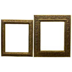 FRAMES - Two quality late 20th century gilt closed-corner frames, apertures each 50cm x 60cm (2)