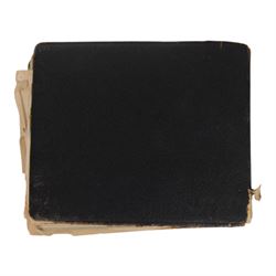 1920s/30s autograph album, with signatures including Oswald Mosley, Noel Coward, Sir Malcolm Campbell, Gerald Du Maurier and Seymour Hicks, in tooled leather album with gilt lettering