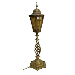 Brass lamp in the form of a gas street light, H73cm