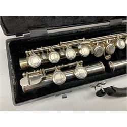 Vivace by Kurioshi silver plated flute with case together with another flute in case