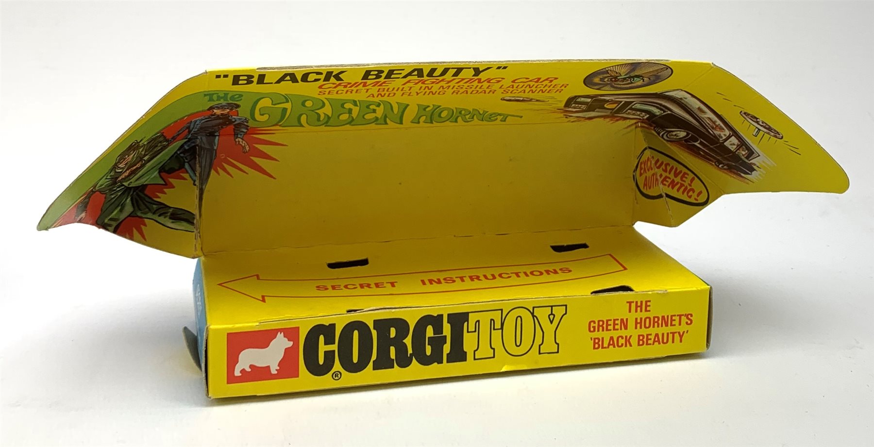 Corgi - Green Hornet Black Beauty Crime Fighting Car No.268, boxed with inner pictorial stand, three spinners and three missiles