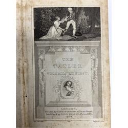 THE TATLER, London, C. Whittingham and John Sharpe, 1804, 4 volumes; engraved portrait frontispieces, engraved title pages and plates; uniformly bound in half leather with marbled boards