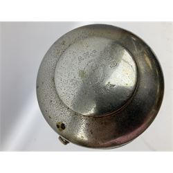 Copper and brass ship’s lamp marked ‘Anchor’, H25cm, Feuer hand storm lantern, Bialaddin Model 315 paraffin lamp and an Anchor lamp (4)