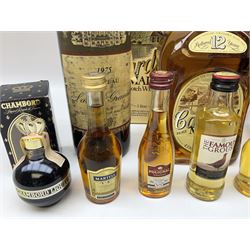 Mixed alcohol to include Glenmorangie 10 years old single Scotch whisky, Cardhu 12 year old Malt whisky, Ferdinand Pieroth 1949 Gau-Odernheimer Petersberg Beerenauslese, etc various contents and proofs